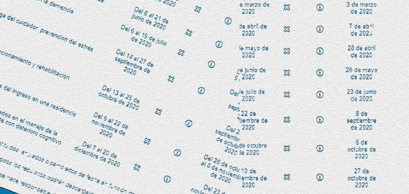 El CRE de Alzheimer programa 22 cursos presenciales y online en 2020