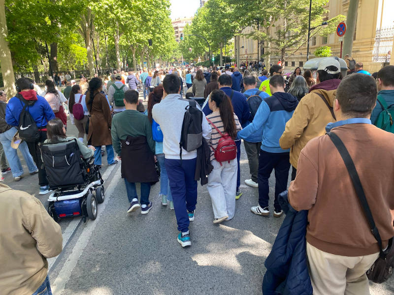 Participantes en la 18ª Marcha por la Igualdad.
